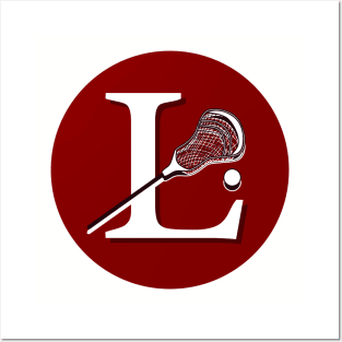 Maroon L lacrosse Posters and Art